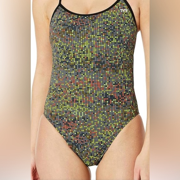 TYR Other - TYR Atomic Trinityfit One piece Swimsuit featuring Black with Neon Accents